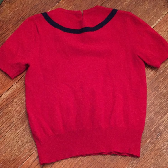 Marc Jacobs Red Wool Short Sleeve Sweater. Sz. L. - Picture 3 of 3
